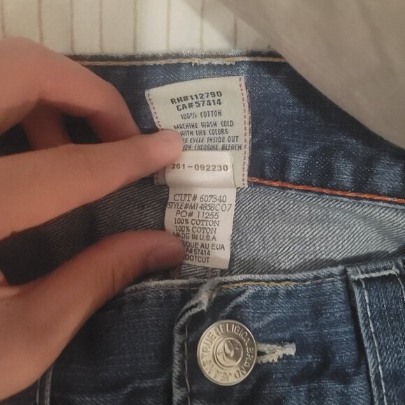 True Religion Men's Bootcut 36x32 Blue - Picture 6 of 8